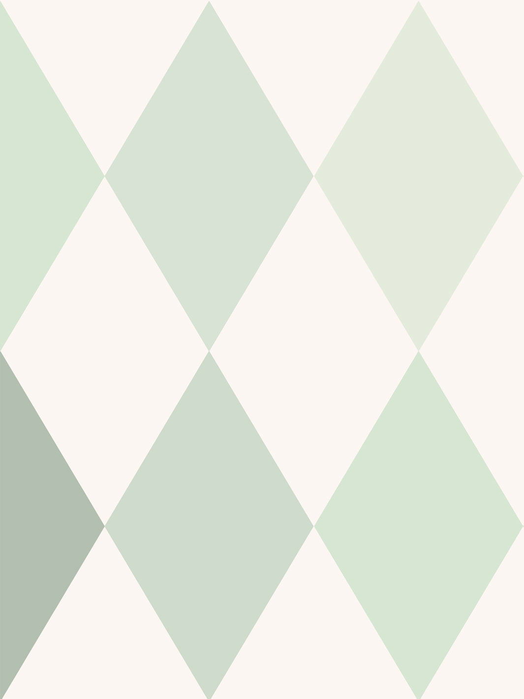 'Colourful Harlequin' Wallpaper by Meri Meri - Sage
