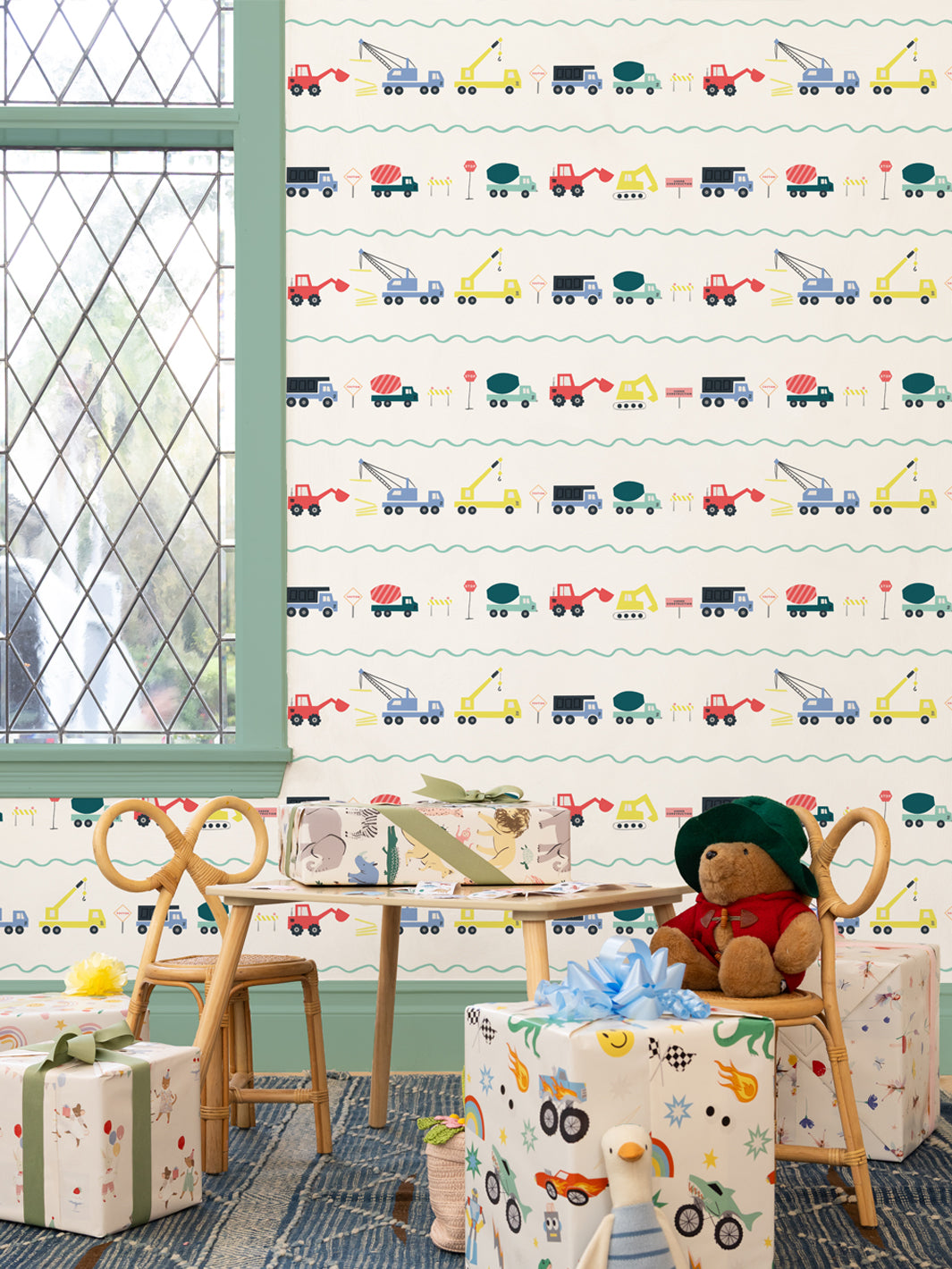 'Safari Animals' Gift Wrap by Meri Meri - Multi