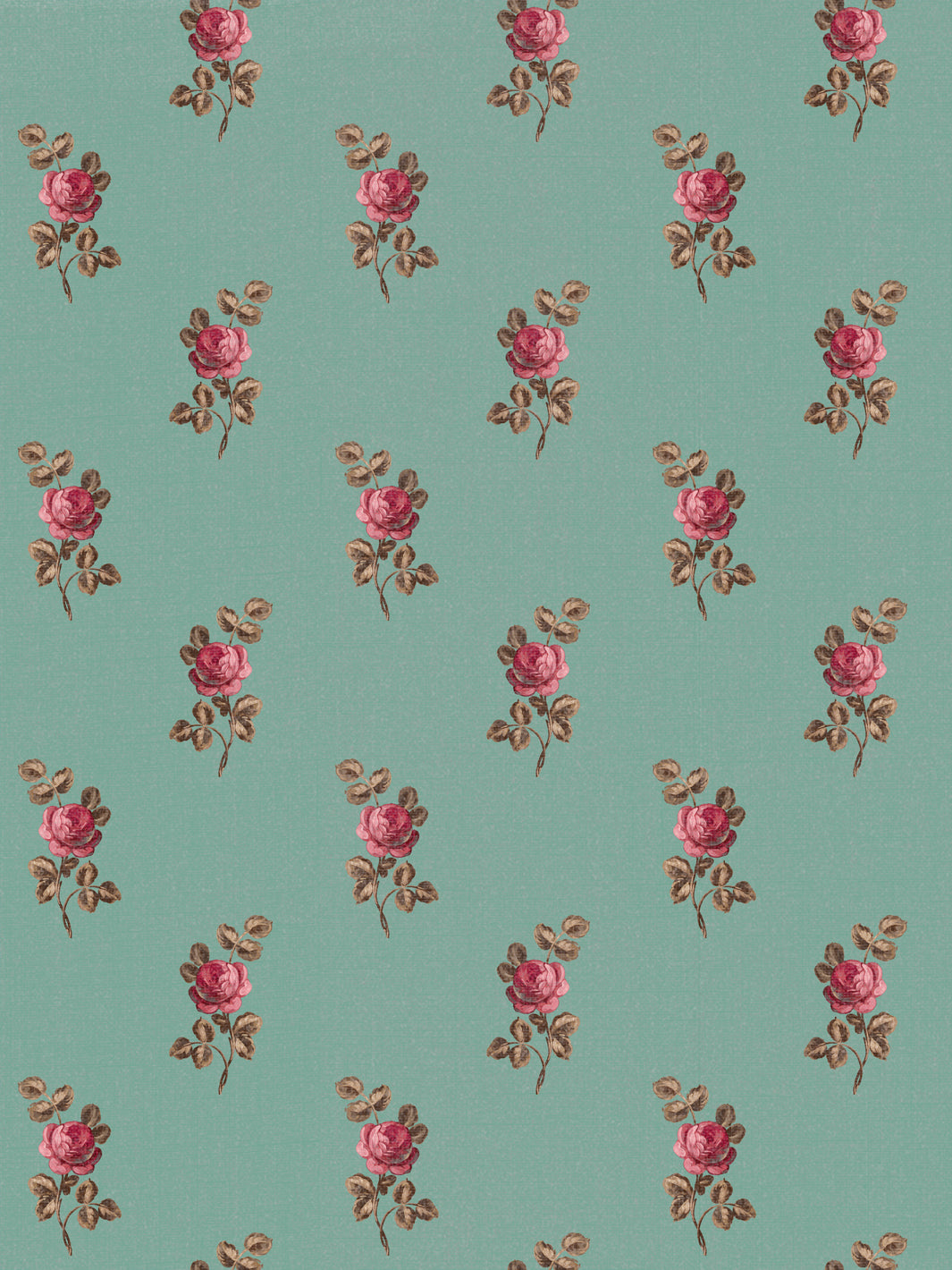 'Corsage' Linen Fabric by Clare V. - Antique Green
