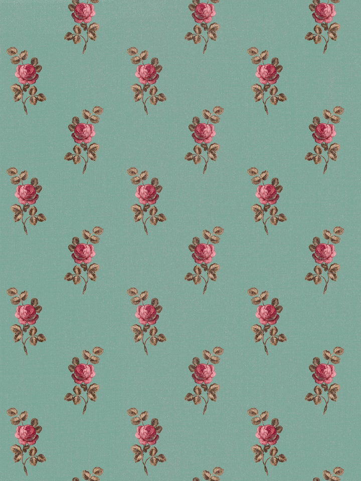 'Corsage' Linen Fabric by Clare V. - Antique Green