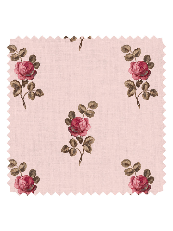 'Corsage' Linen Fabric by Clare V. - Blush Rose