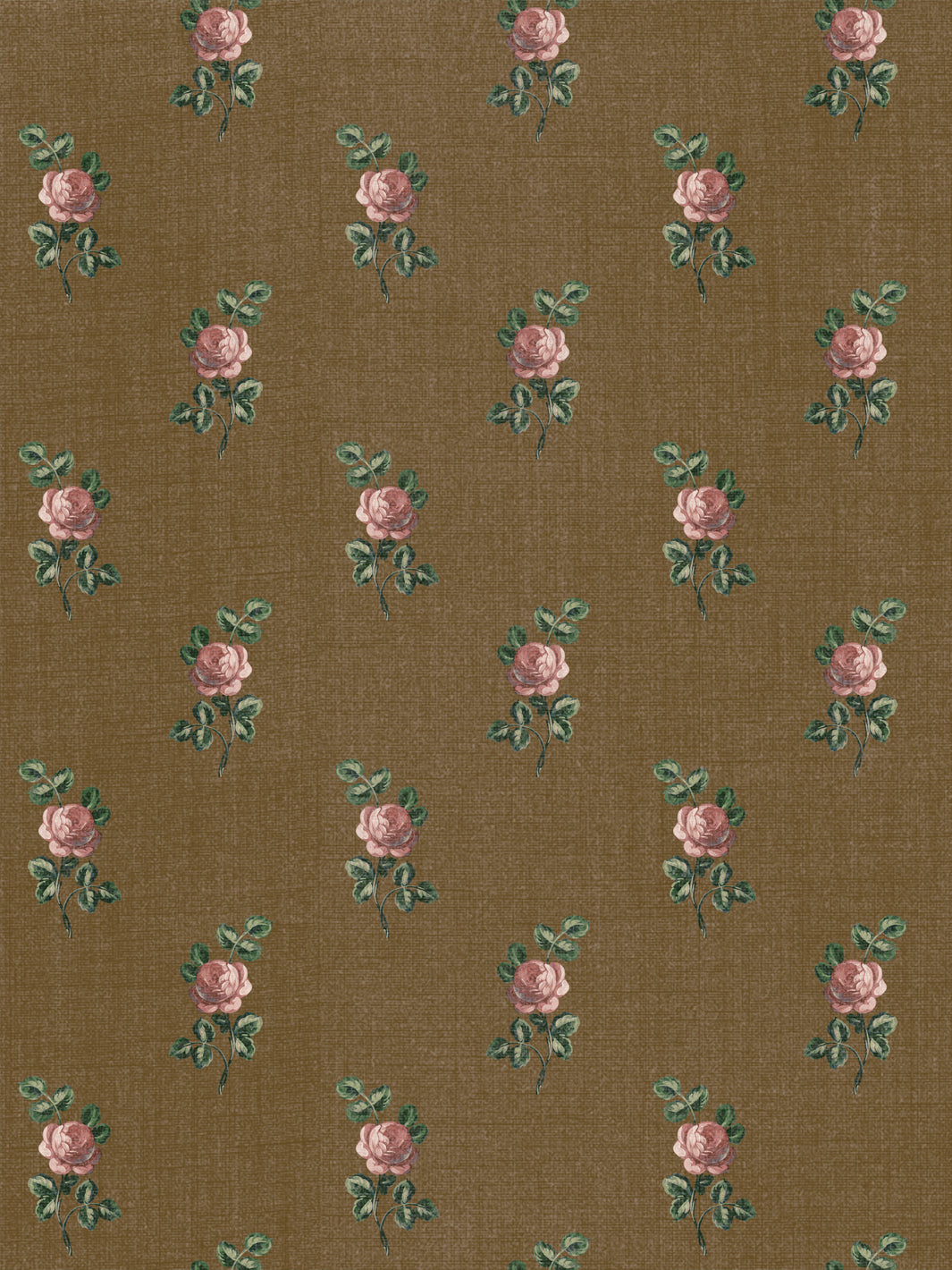 'Corsage' Linen Fabric by Clare V. - Cocoa Blush