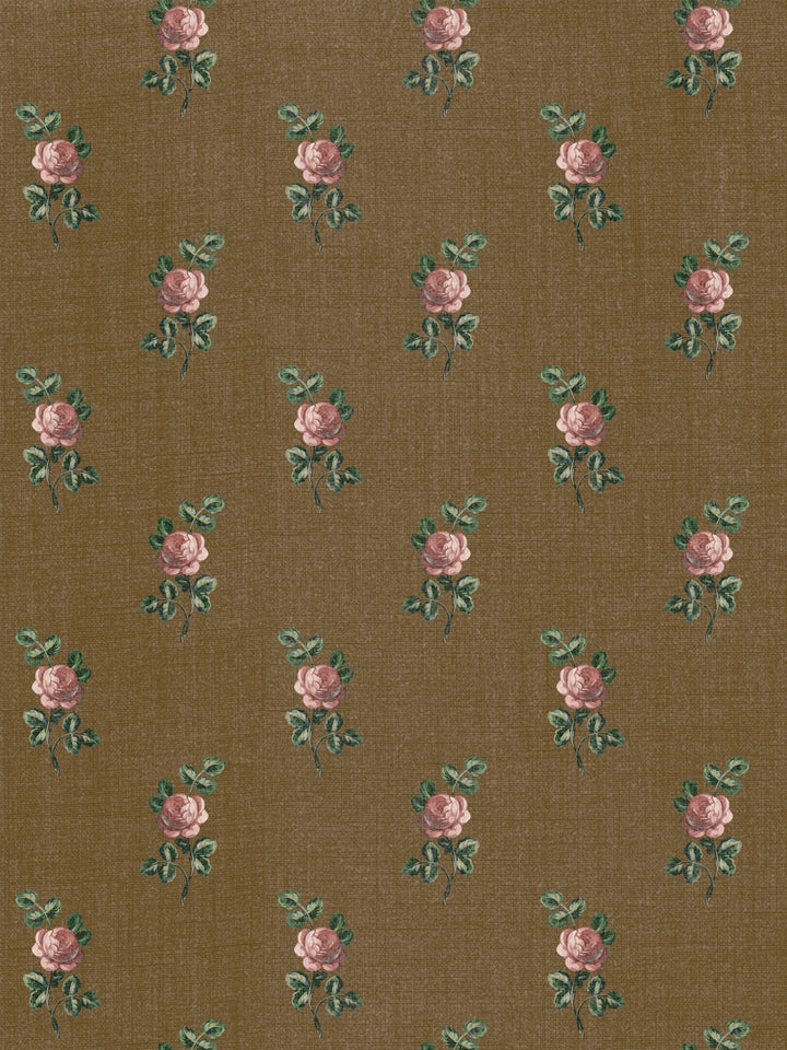 'Corsage' Linen Fabric by Clare V. - Cocoa Blush