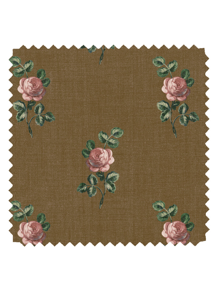 'Corsage' Linen Fabric by Clare V. - Cocoa Blush