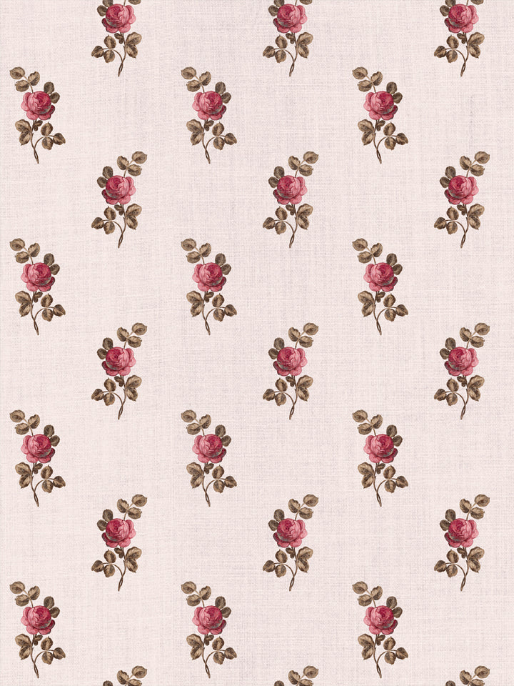 'Corsage' Linen Fabric by Clare V. - Petal Brown