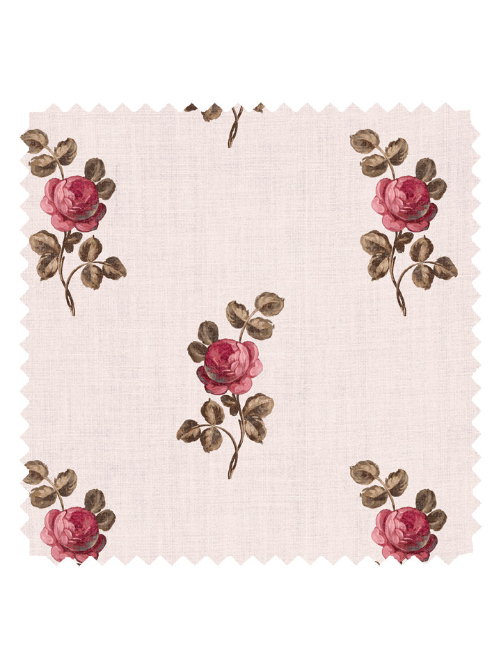 'Corsage' Linen Fabric by Clare V. - Petal Brown