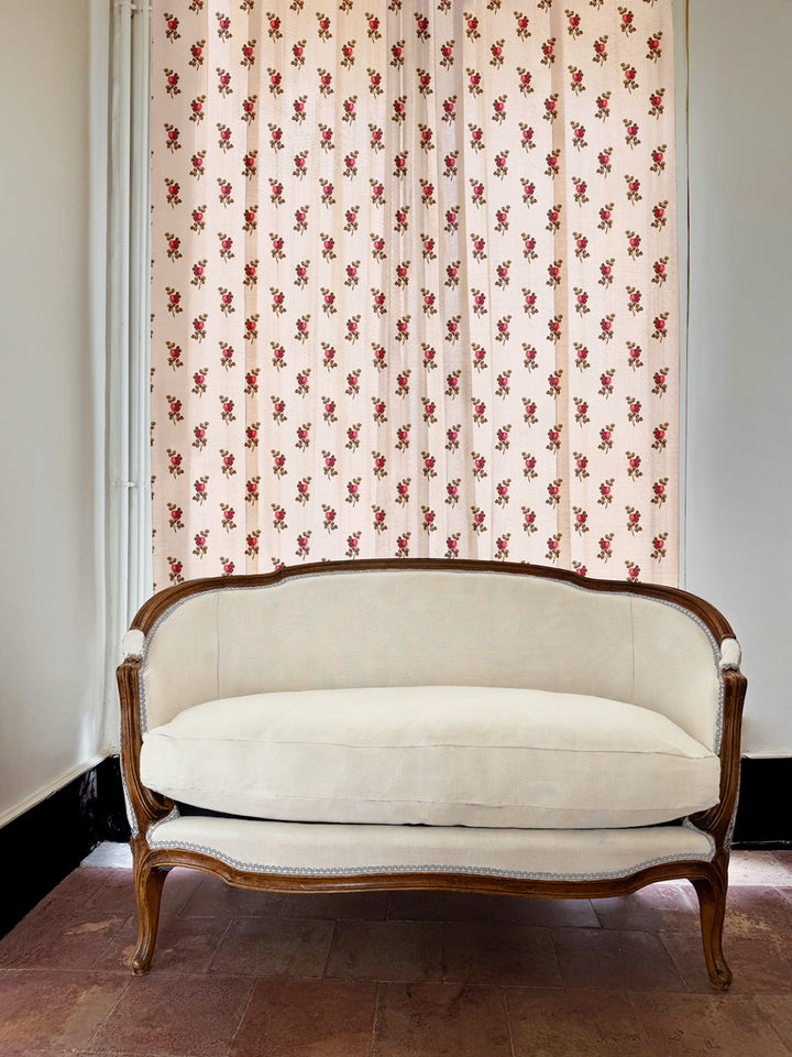 'Corsage' Linen Fabric by Clare V. - Petal Brown