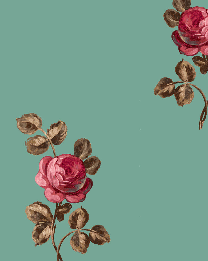 'Corsage' Wallpaper by Clare V. - Antique Green