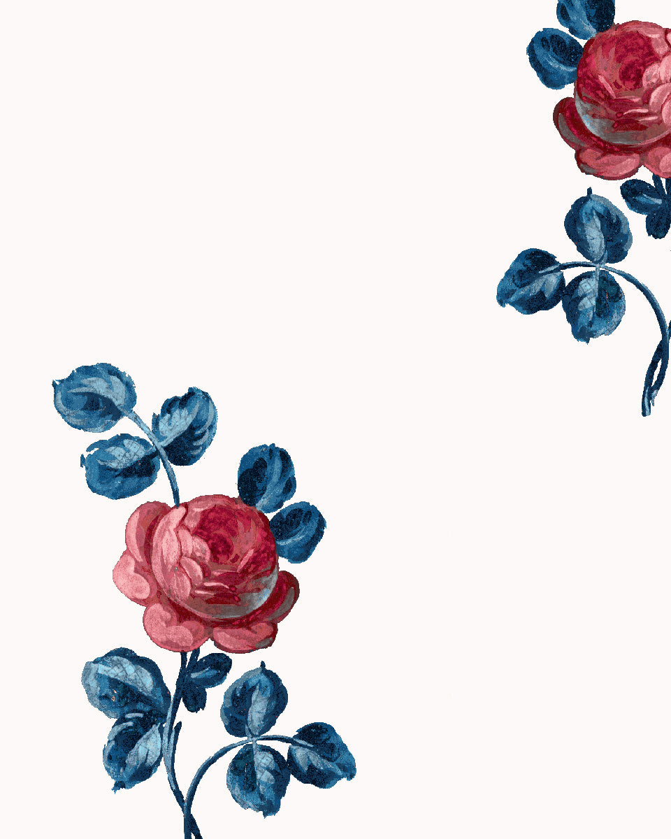 'Corsage' Wallpaper by Clare V. - Rouge Blue