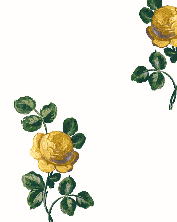 'Corsage' Wallpaper by Clare V. - Yellow Green
