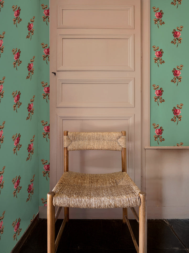 'Corsage' Wallpaper by Clare V. - Antique Green