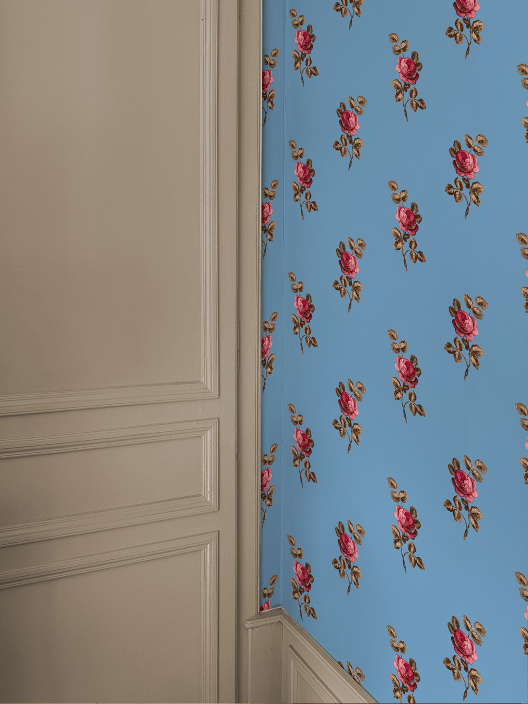 'Corsage' Wallpaper by Clare V. - Azure Rose