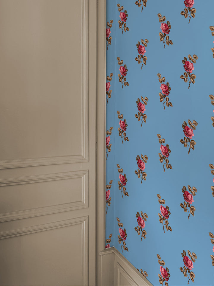 'Corsage' Wallpaper by Clare V. - Azure Rose