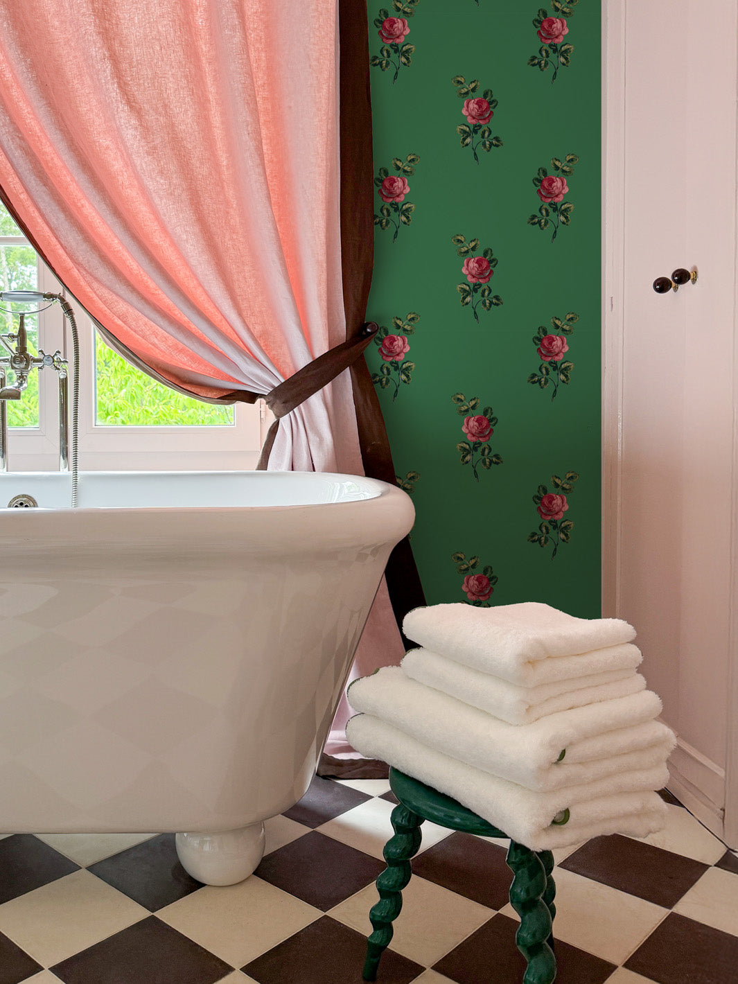 'Corsage' Wallpaper by Clare V. - Fern Rose