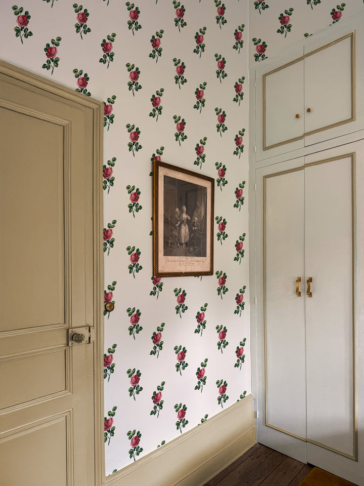 'Corsage' Wallpaper by Clare V. - Lipstick Cream