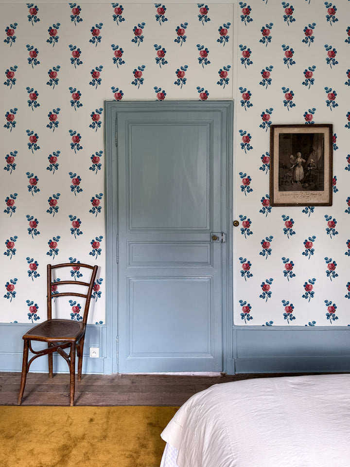 'Corsage' Wallpaper by Clare V. - Rouge Blue