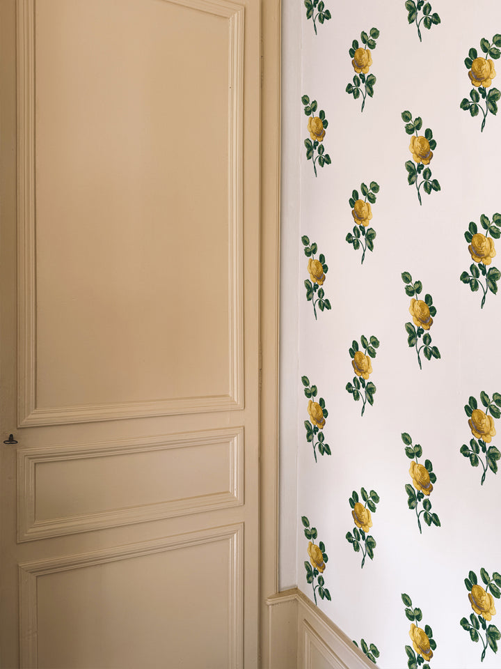 'Corsage' Wallpaper by Clare V. - Yellow Green