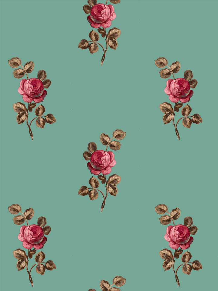 'Corsage' Wallpaper by Clare V. - Antique Green