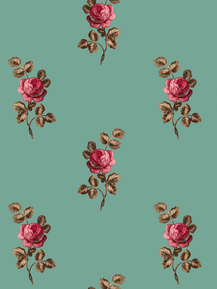 'Corsage' Wallpaper by Clare V. - Antique Green