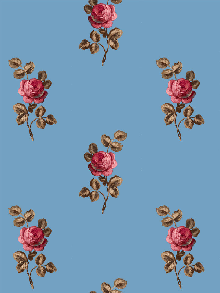 'Corsage' Wallpaper by Clare V. - Azure Rose