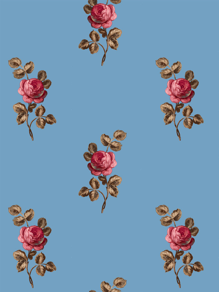 'Corsage' Wallpaper by Clare V. - Azure Rose