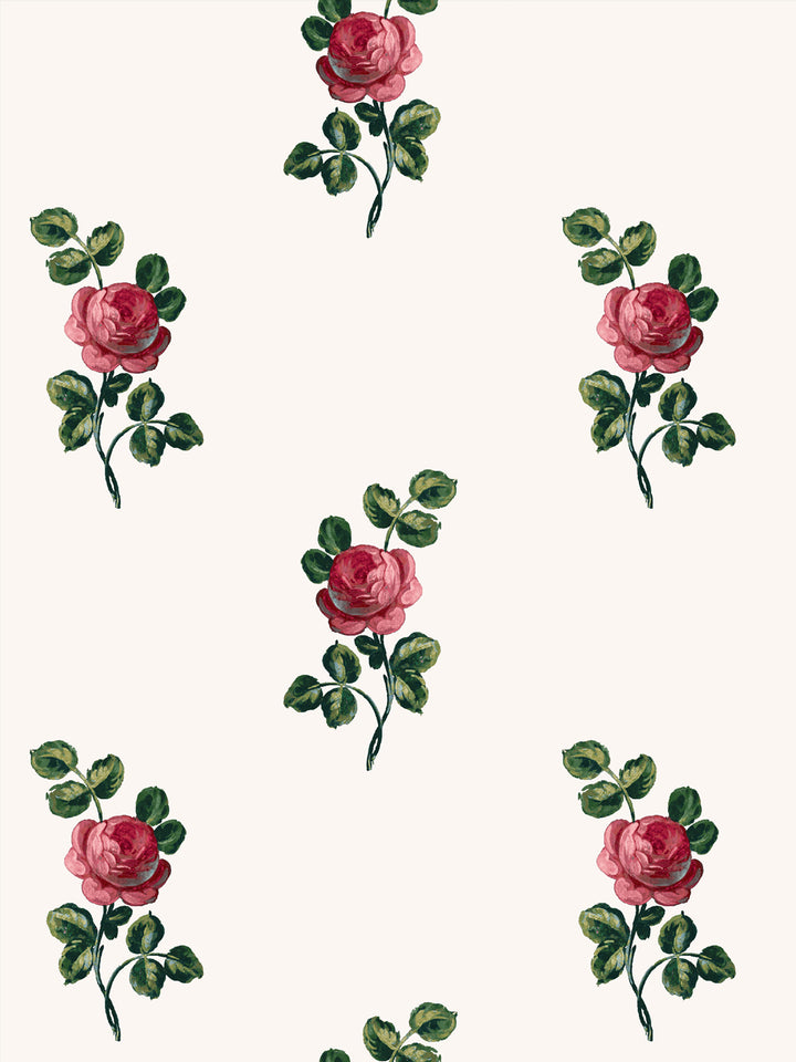 'Corsage' Wallpaper by Clare V. - Lipstick Cream