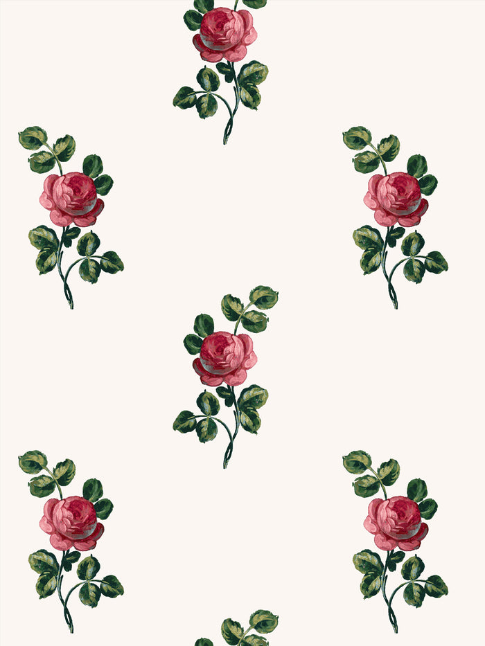 'Corsage' Wallpaper by Clare V. - Lipstick Cream