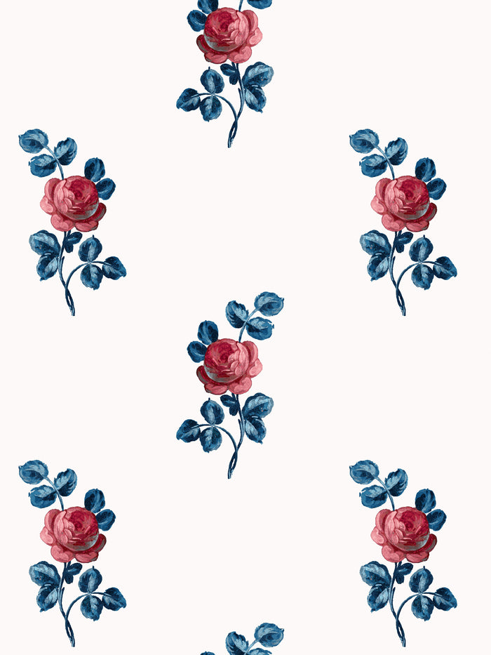 'Corsage' Wallpaper by Clare V. - Rouge Blue