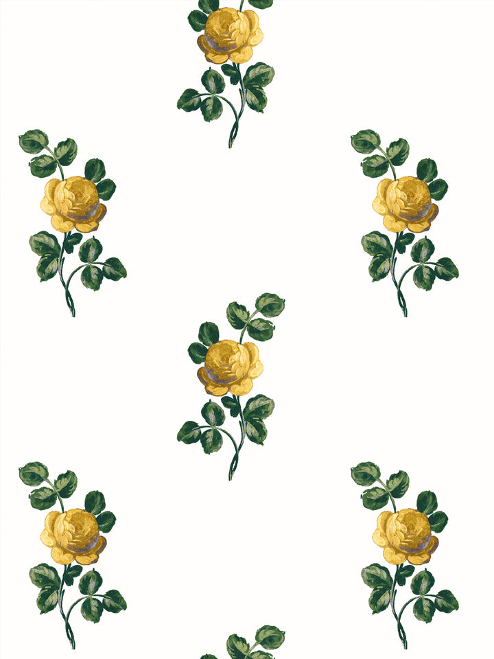 'Corsage' Wallpaper by Clare V. - Yellow Green