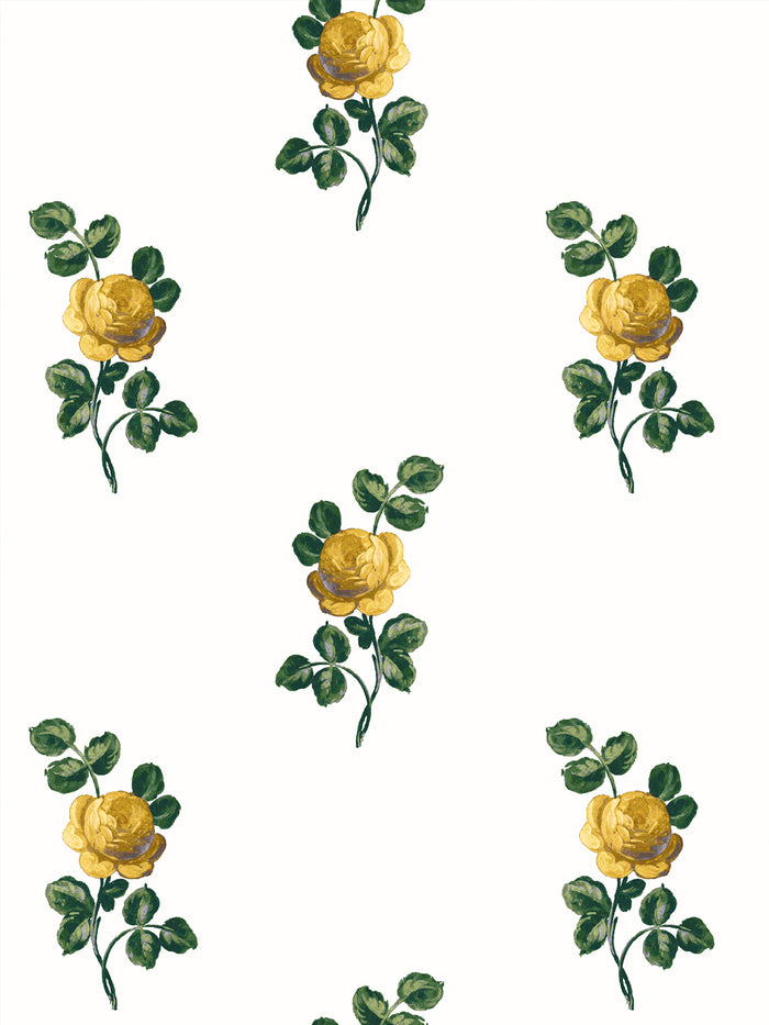 'Corsage' Wallpaper by Clare V. - Yellow Green
