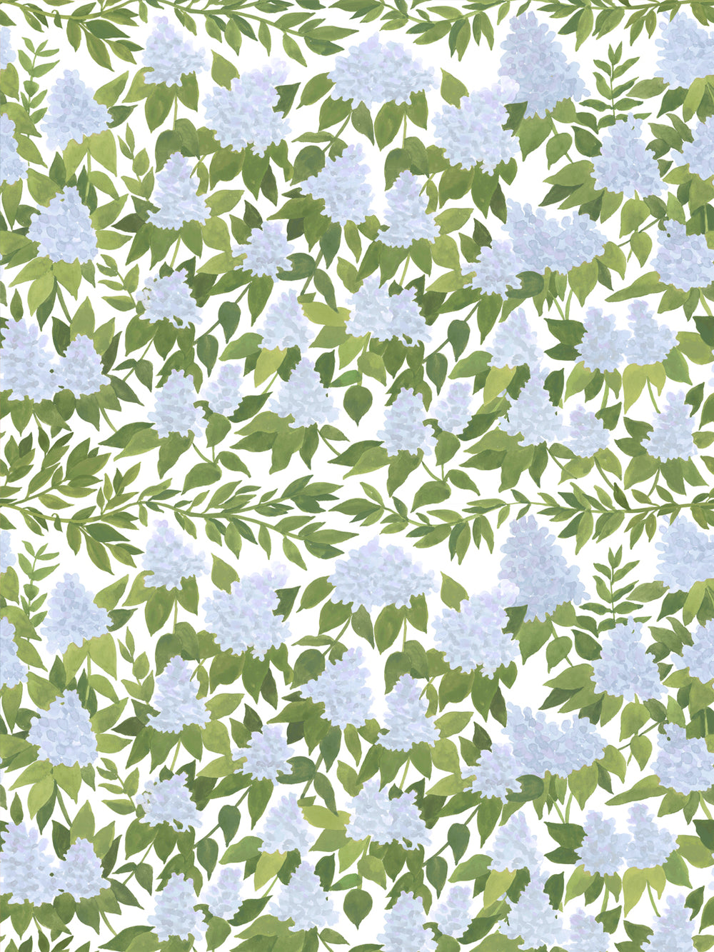 'Cottage Bloom' Wallpaper in Blue - Design Pattern