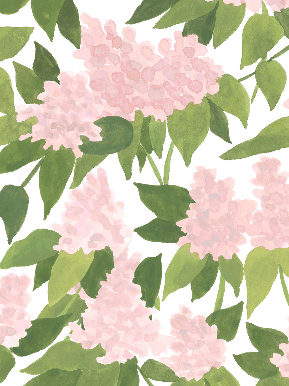 'Cottage Bloom' Wallpaper in Blush - Detail Close-Up