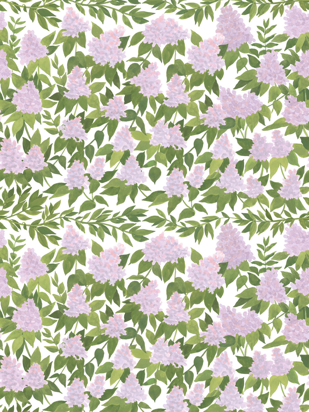 'Cottage Bloom' Wallpaper in Lavender - Design Pattern