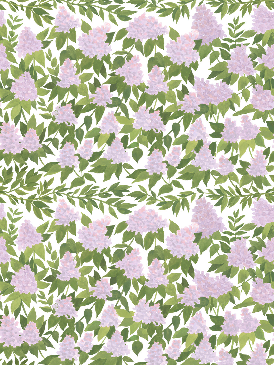 'Cottage Bloom' Wallpaper in Lavender - Design Pattern