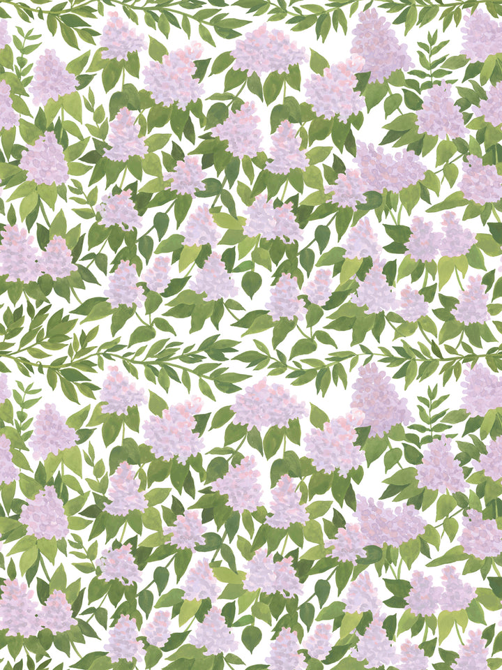 'Cottage Bloom' Wallpaper in Lavender - Design Pattern