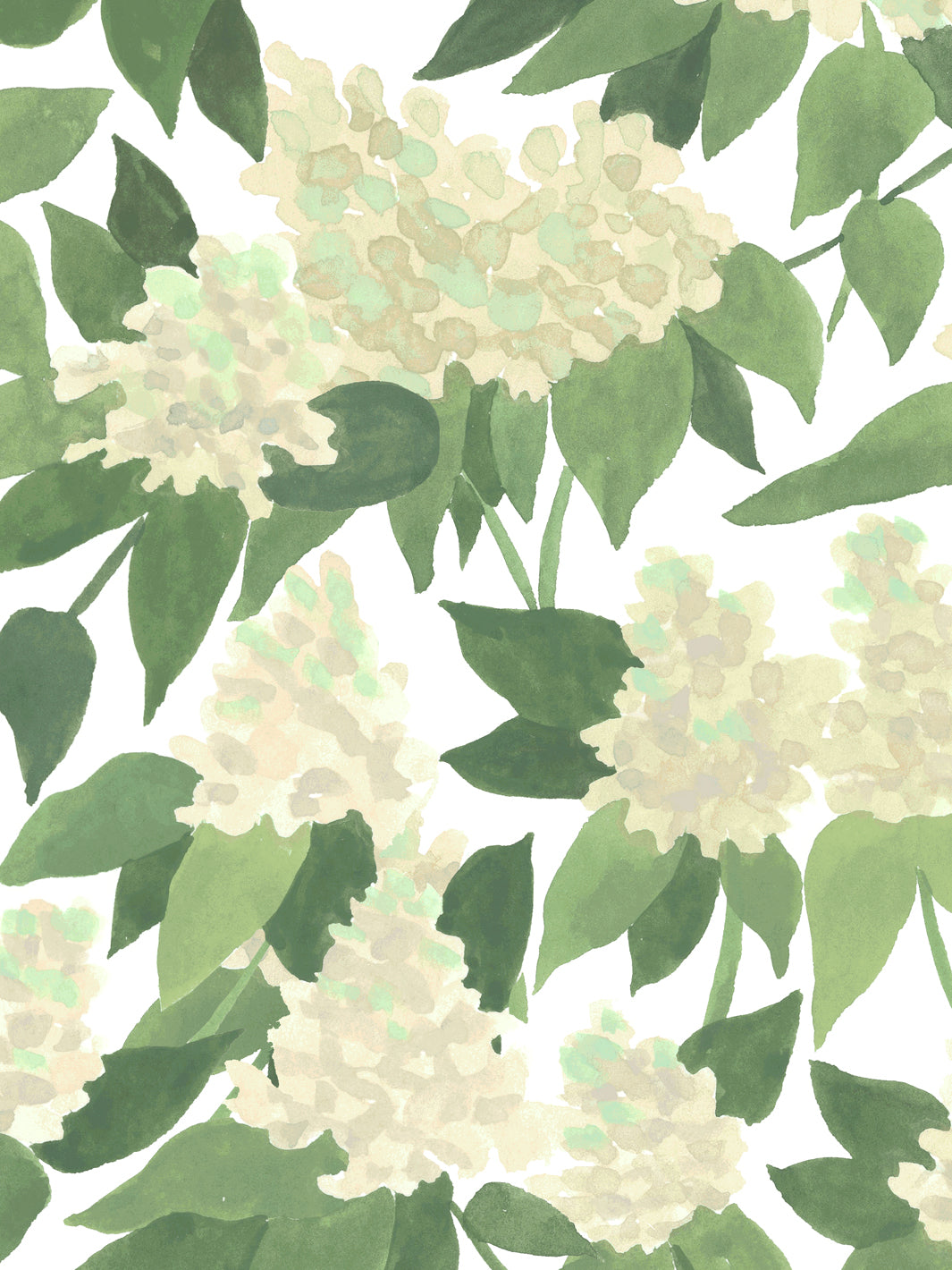 'Cottage Bloom' Wallpaper in Limelight - Detail Close-Up
