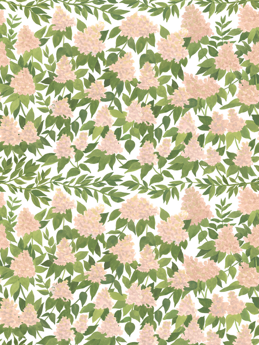 'Cottage Bloom' Wallpaper in Peach - Design Pattern