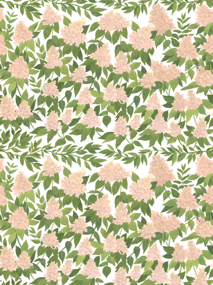 'Cottage Bloom' Wallpaper in Peach - Design Pattern