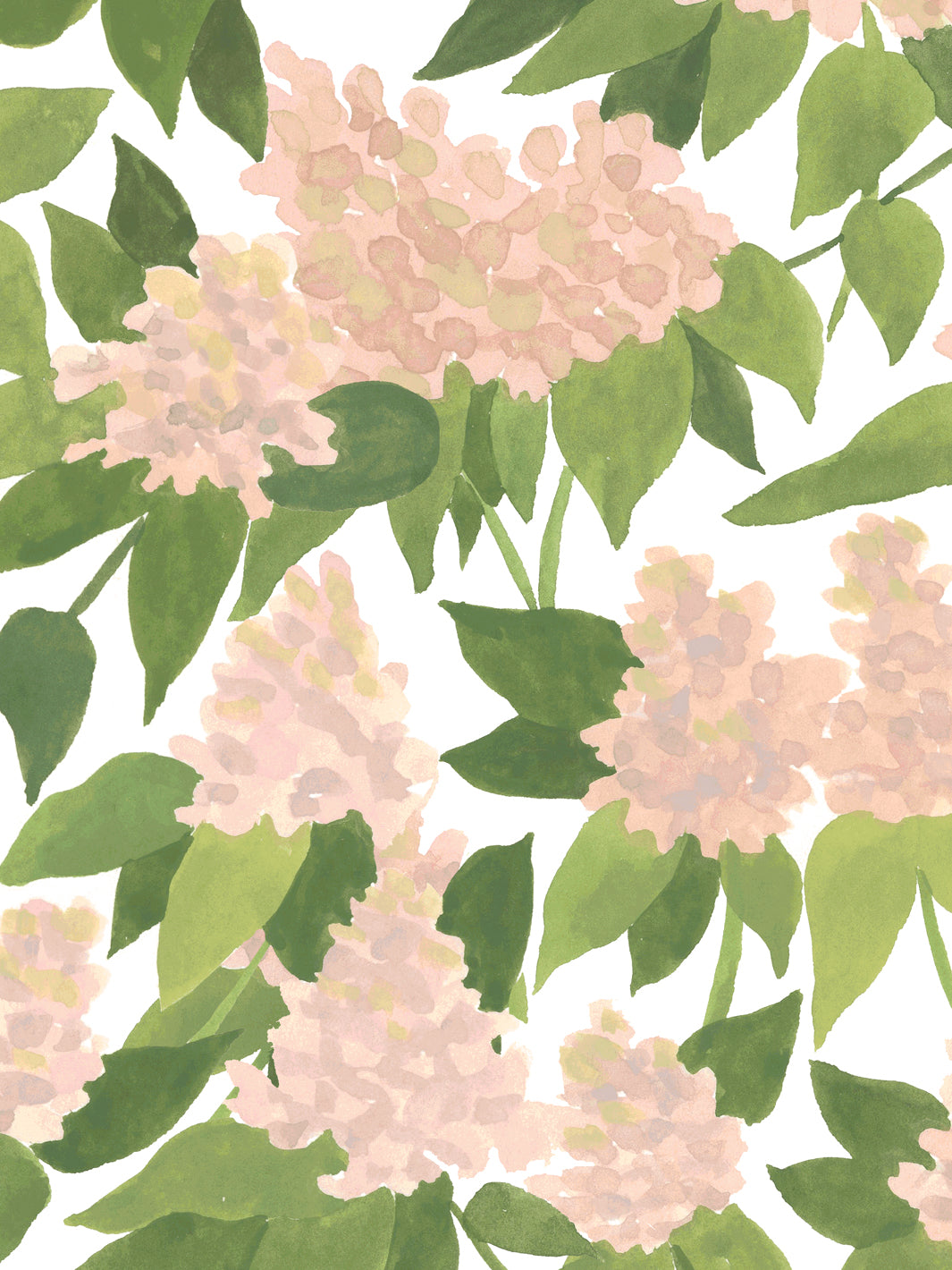 'Cottage Bloom' Wallpaper in Peach - Detail Close-Up