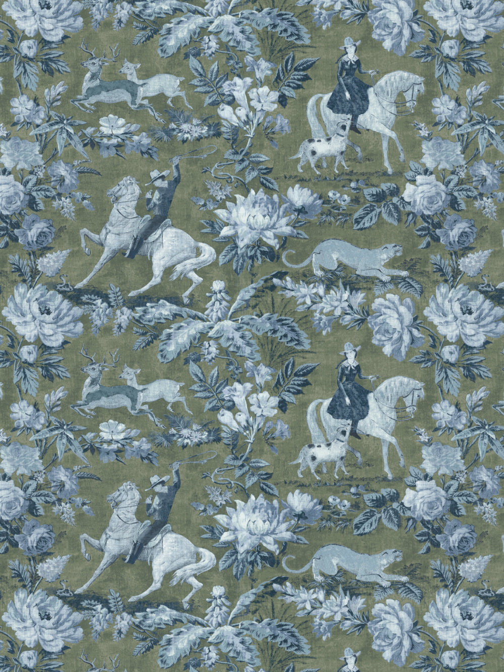cowboy-toile-wallpaper-by-nathan-turner-army-green