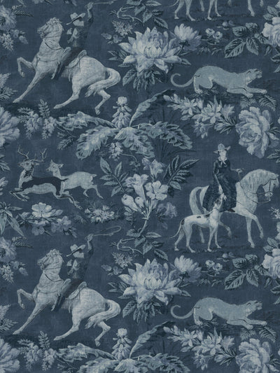 'Cowboy Toile' Wallpaper by Nathan Turner - Blue
