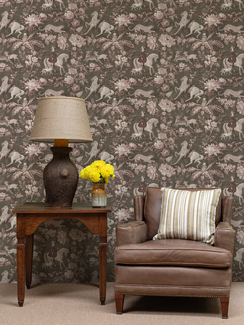 cowboy-toile-wallpaper-by-nathan-turner-pink-brown