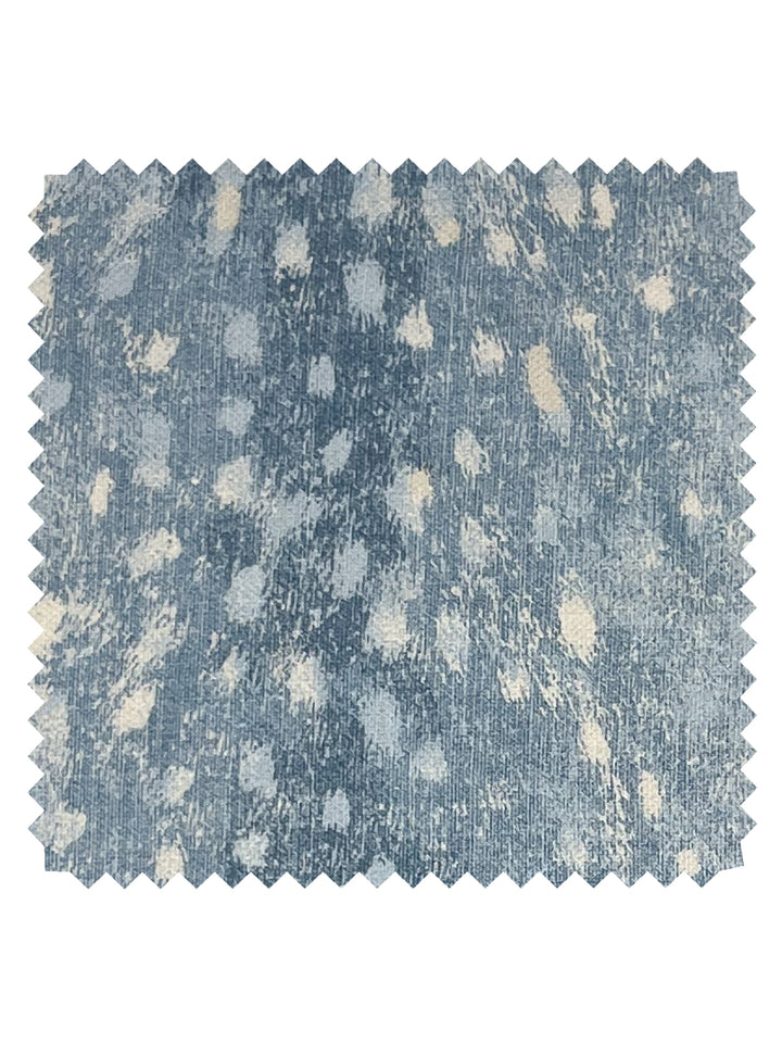 deer linen fabric by nathan turner blue