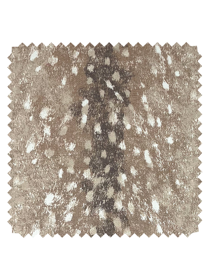 Deer' Linen Fabric by Nathan Turner - Brown