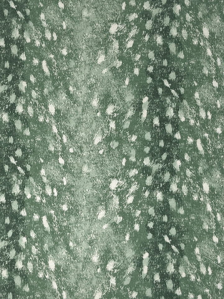 deer linen fabric by nathan turner green