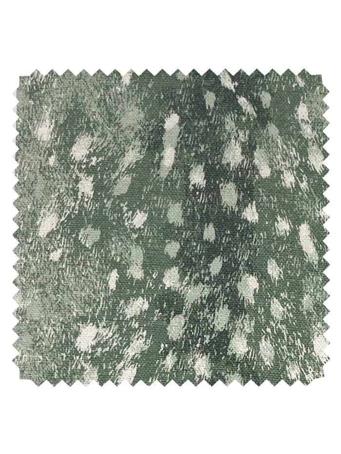 Deer' Linen Fabric by Nathan Turner - Green
