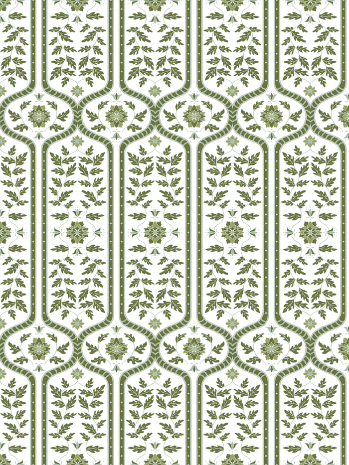 'Delilah' Wallpaper by Wallshoppe - Dark Moss