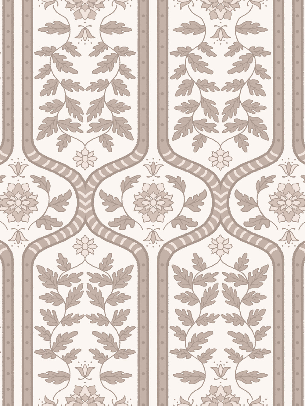 'Delilah' Wallpaper by Wallshoppe - Latte Sand - Detail
