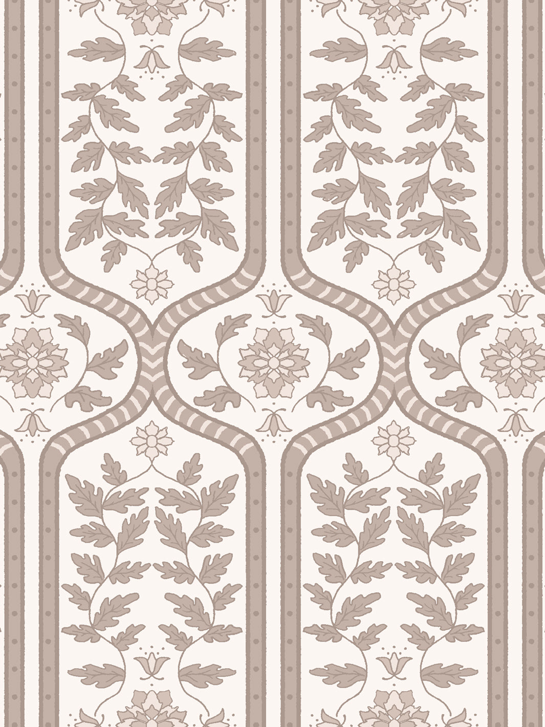 'Delilah' Wallpaper by Wallshoppe - Latte Sand - Detail