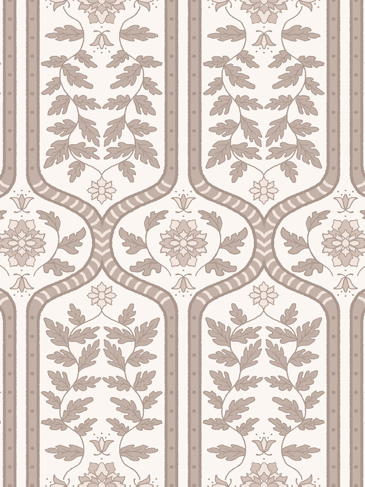 'Delilah' Wallpaper by Wallshoppe - Latte Sand - Detail